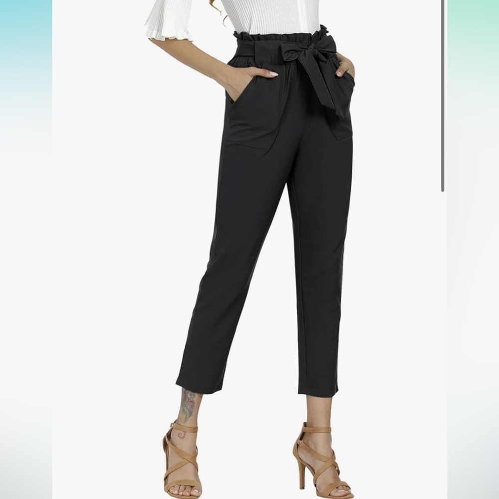 Freeprance Black Paper Bag Pants